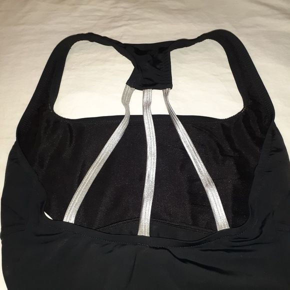 Speedo Black & Silver 1 Piece Swimsuit Size‎ 12 - Picture 4 of 5